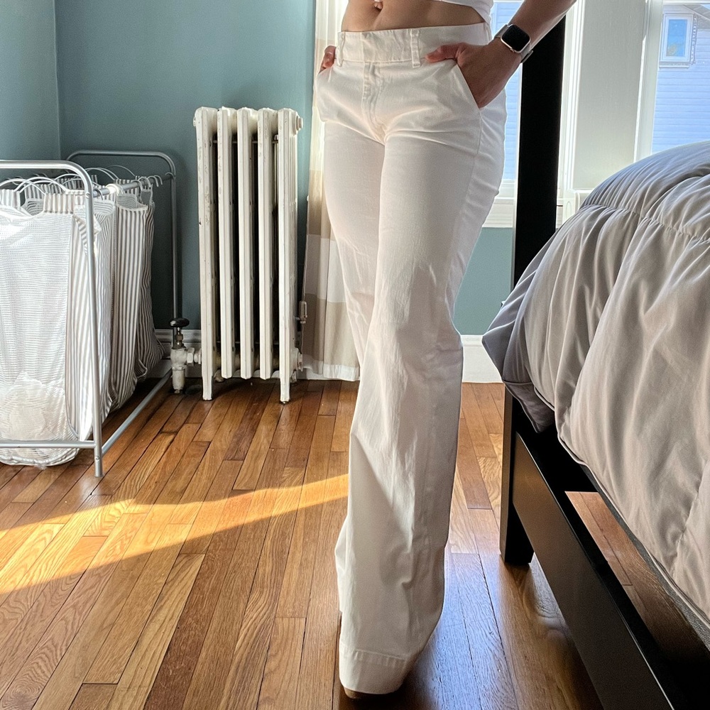 White Hudson flare pants